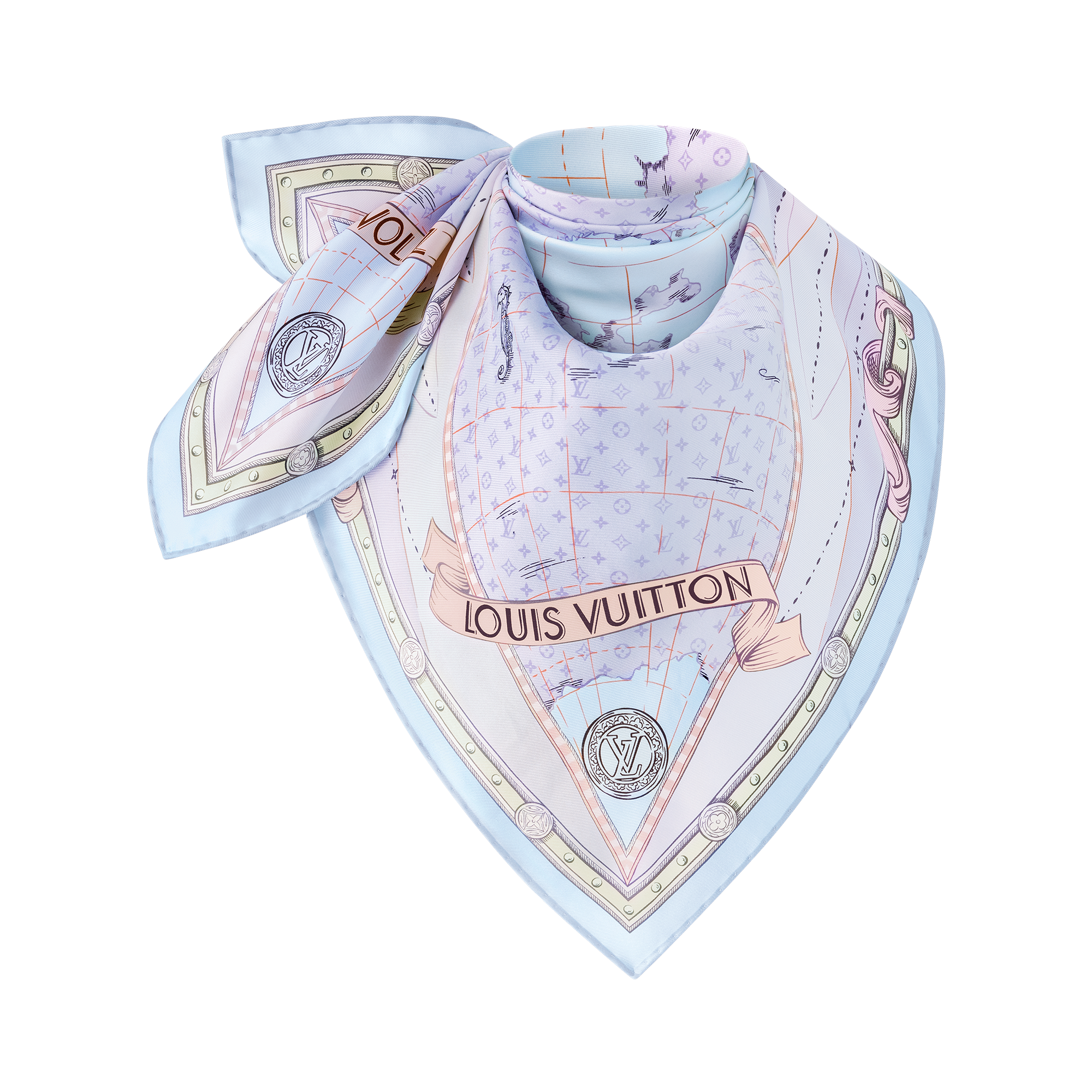 限定品◆関税無【LOUIS VUITTON】LV マップ スクエア90 スカーフ LV Map Square 90 S00 - Women - Accessories | LOUIS VUITTON ®
